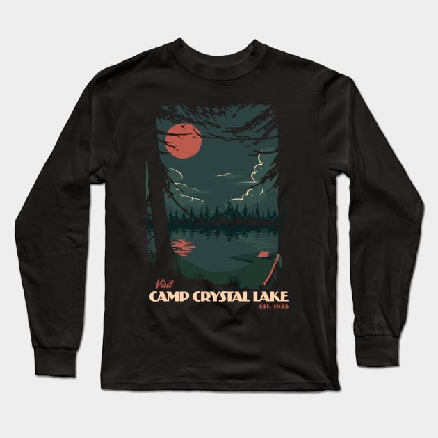 visit camp crystal lake Long Sleeve T-Shirt by mathiole